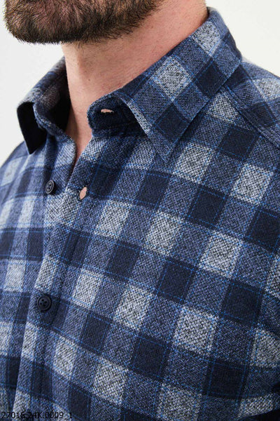 Terni Check Shirt — Navy and White - Image 2