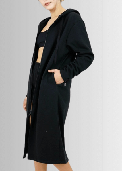 Nina Long Line Fleece Zip Front Jacket - Image 5