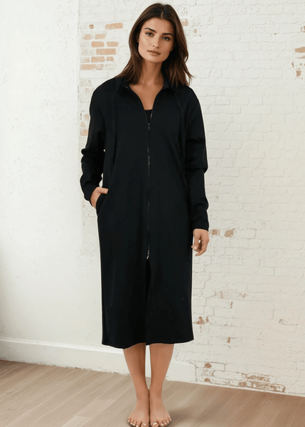 Nina Long Line Fleece Zip Front Jacket - Image 2