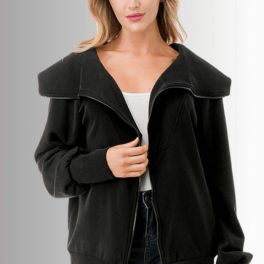 Nylah Dreamy Soft Big Collar Jacket - CLEARANCE FINAL SALE