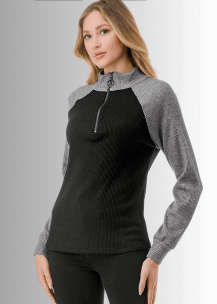 Paige Color Block Quarter Zip - Image 3