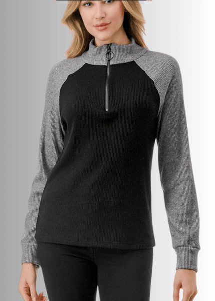 Paige Color Block Quarter Zip