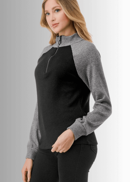 Paige Color Block Quarter Zip - Image 4