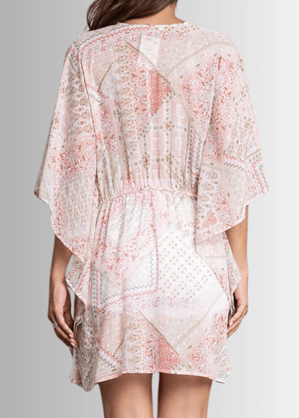 Baylee Pink Sheer Kimono Cardigan - Clearance Final Sale - Image 2