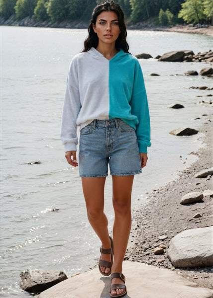 Gina French Terry Color Block Hoodie - CLEARANCE FINAL SALE - Image 3