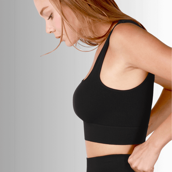 Codastone Square Neck Ribbed Base Layer Tank in Black - Image 2