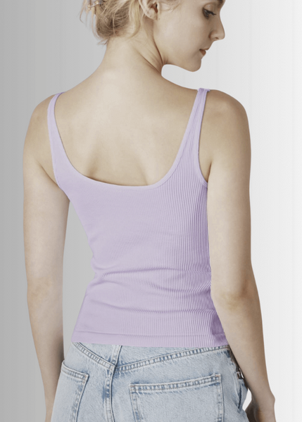 Codastone Sweetheart Ribbed Tank Top in Orchid - Image 2