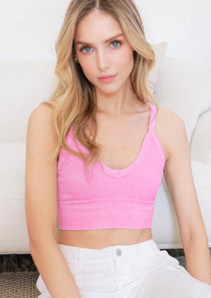 Codastone Ribbed V-Neck Bra Top