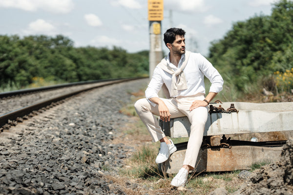 Positano Button-Down Shirt — Beige - Image 4