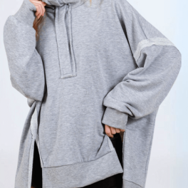 Slouch Sweatshirt with Snap Collar Made in USA