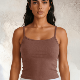 Strappy Crop Tank Top Bra30 (Brick)