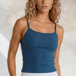Strappy Crop Tank Top Bra30 (Peacock)