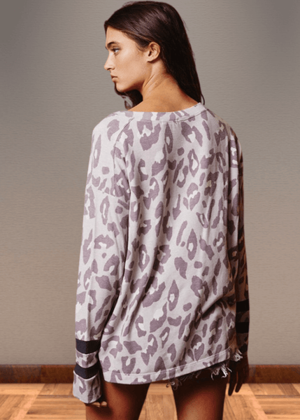 Dusty Lavender Animal Print Top - CLEARANCE FINAL SALE - Image 2