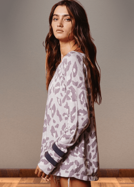 Dusty Lavender Animal Print Top - CLEARANCE FINAL SALE - Image 4
