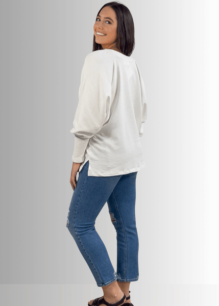 Cotton Blend Oversized French Terry Sweatshirt - Image 4