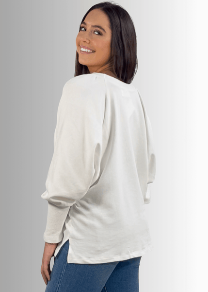 Cotton Blend Oversized French Terry Sweatshirt - Image 5