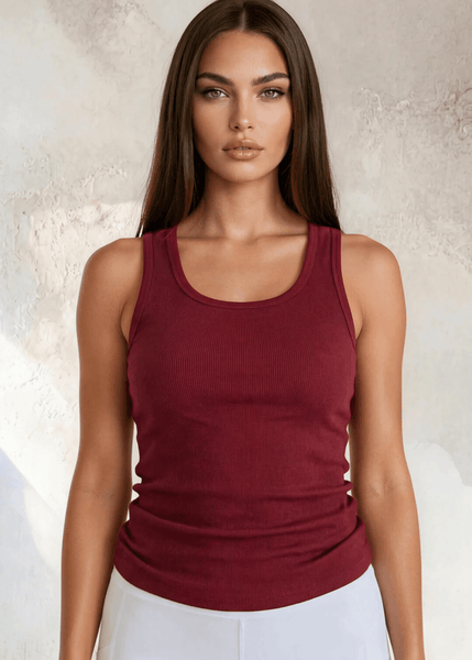 Tummy Tucker Tank Top (Red) - Image 4