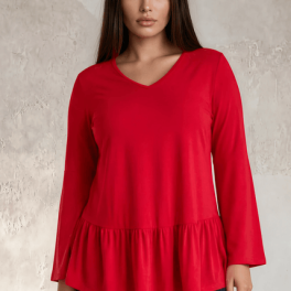 Ally Grab and Go Tunic Plus Size (Red) Made in USA