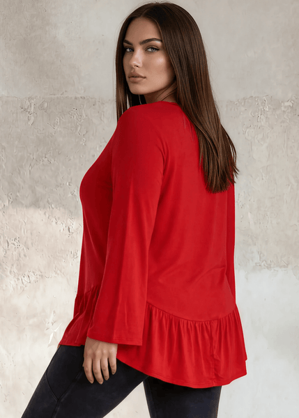 Ally Grab and Go Tunic Plus Size (Red) Made in USA - Image 2