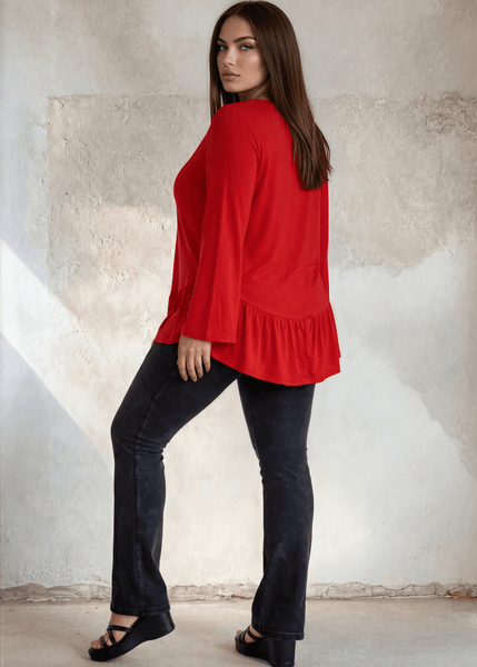 Ally Grab and Go Tunic Plus Size (Red) Made in USA - Image 4