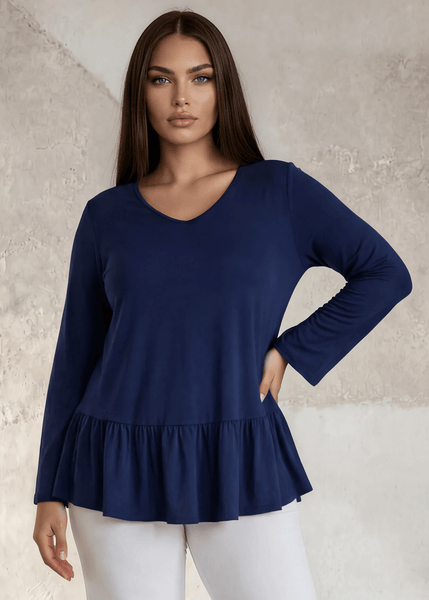 Ally Grab and Go Tunic Plus Size (Navy) Made in USA