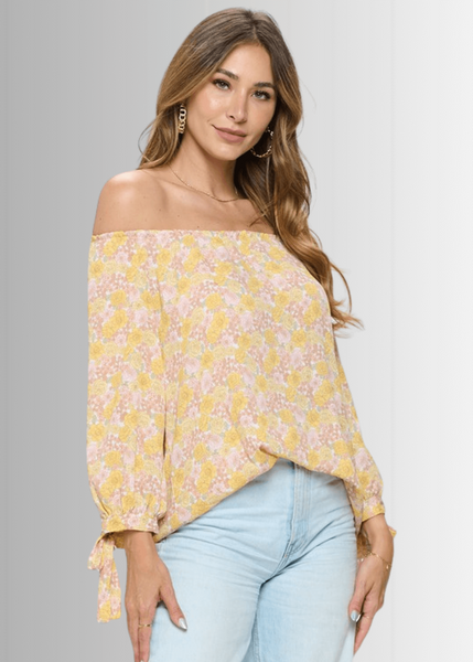 Spring is in the Air Yellow Floral Top CLEARANCE FINAL SALE - Image 4