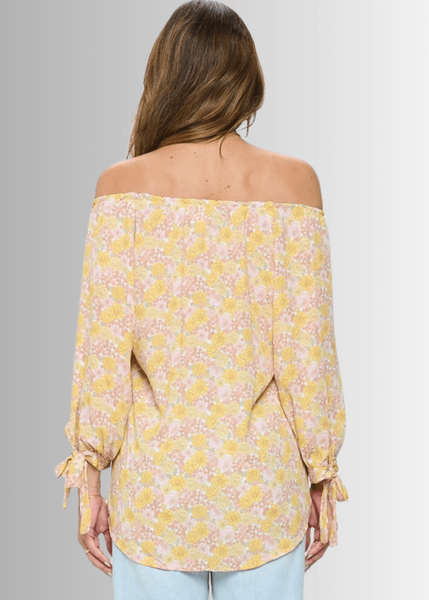 Spring is in the Air Yellow Floral Top CLEARANCE FINAL SALE - Image 2
