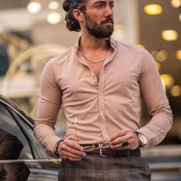 Beige Long Sleeve Shirt