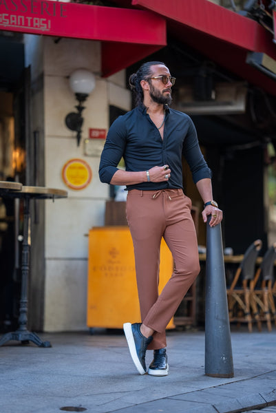 Men's Black Satin Lycra Shirt - Image 5