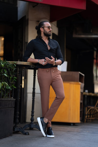 Men's Black Satin Lycra Shirt - Image 4
