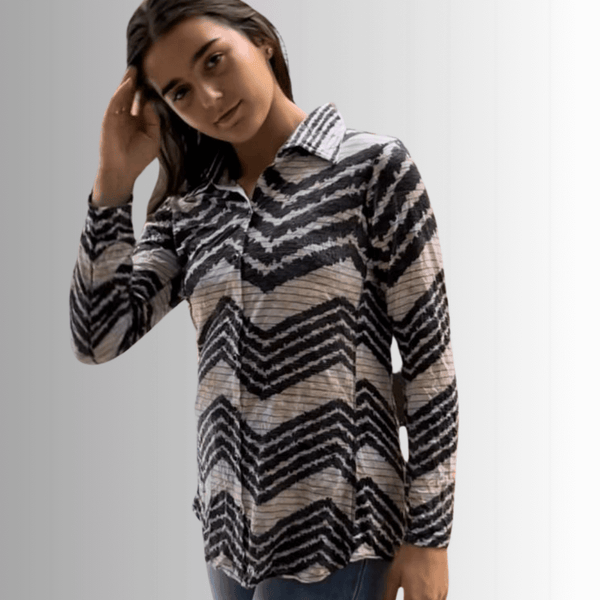 Designer Zig Zag Snap Down Top Made in USA - Image 4