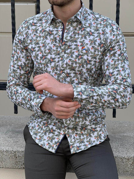 Floral Green Shirt