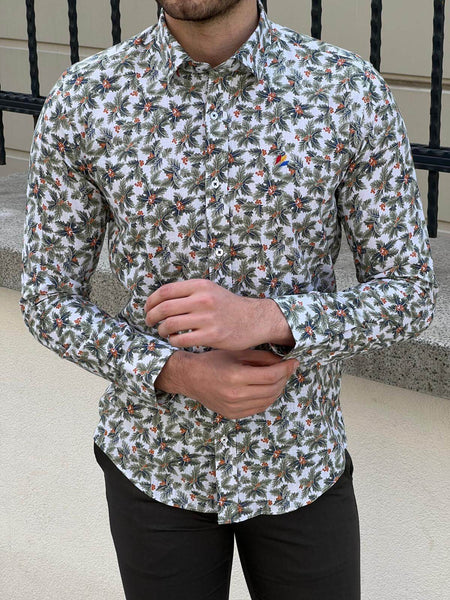 Floral Green Shirt - Image 3