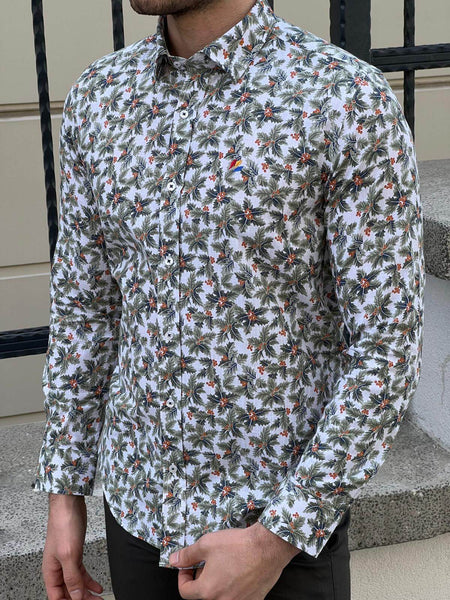 Floral Green Shirt - Image 2