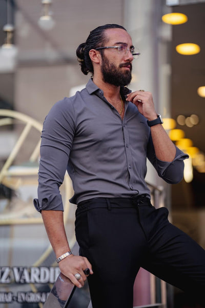 Gray Long Sleeve Shirt