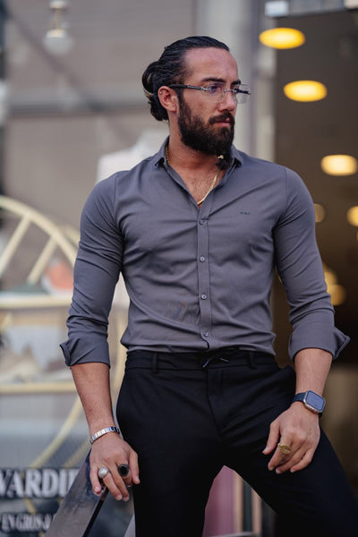 Gray Long Sleeve Shirt - Image 2