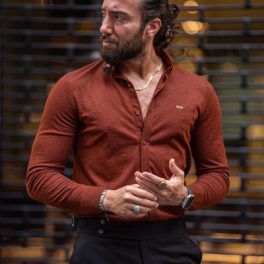 Long Sleeve Tile Knit Shirt