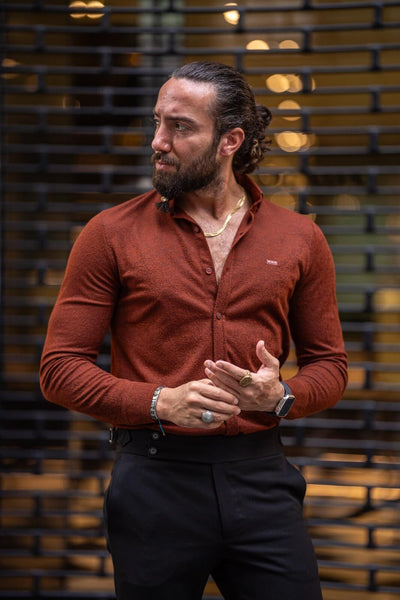 Long Sleeve Tile Knit Shirt