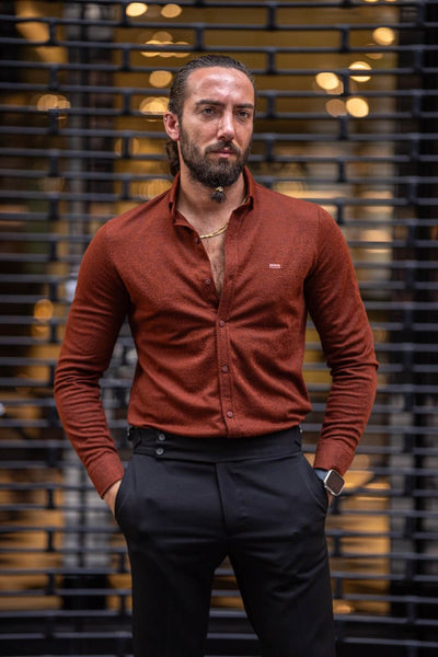 Long Sleeve Tile Knit Shirt - Image 2
