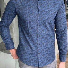 Ottawa Patterned Indigo Shirt
