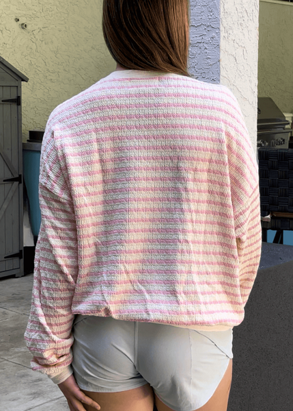 Graphic "TEXAS" Oversized Sweatshirt - Pink - Image 2