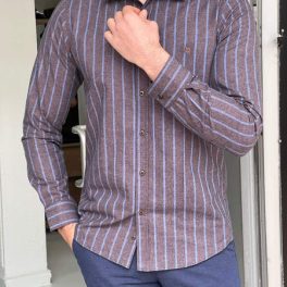 Striped Brown Shirt