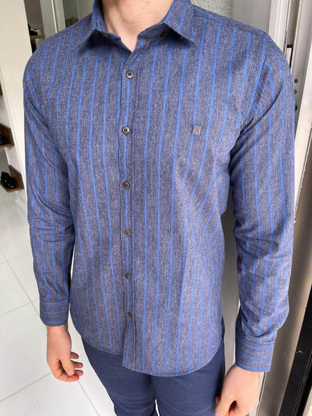 Striped Indigo Shirt - Image 2