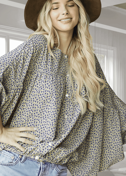 Isabella Sage Exaggerated Dolman Sleeve Top
