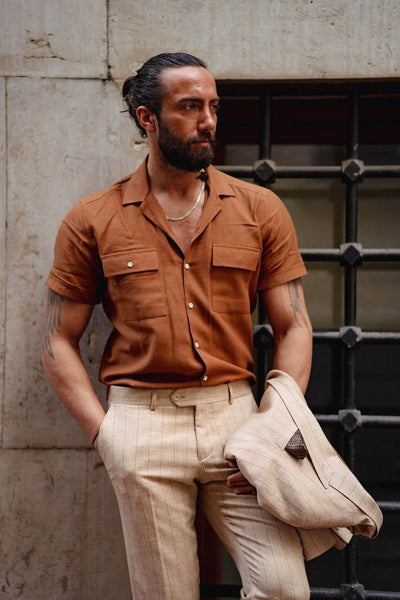 Tile Linen Shirt