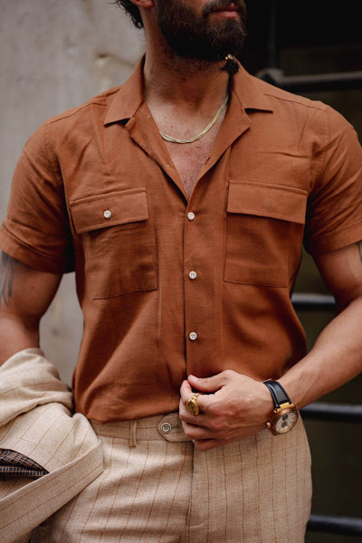 Tile Linen Shirt - Image 2