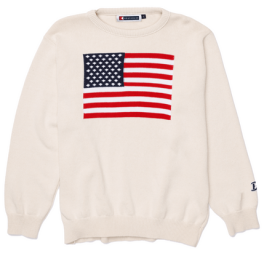Unisex American Flag Knit Crew