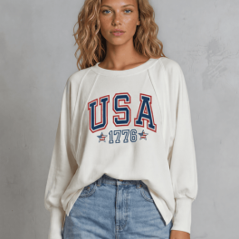 USA 1776 French Terry Sweatshirt Made in USA