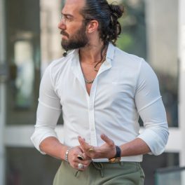 Men's White Cotton Shirt