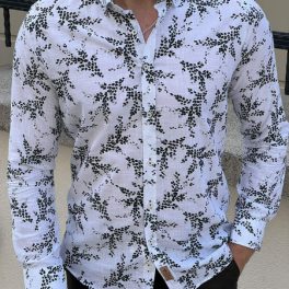 White & Khaki Shirt